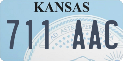 KS license plate 711AAC