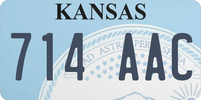 KS license plate 714AAC