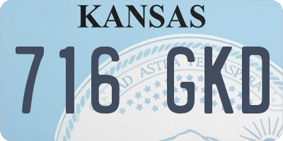 KS license plate 716GKD