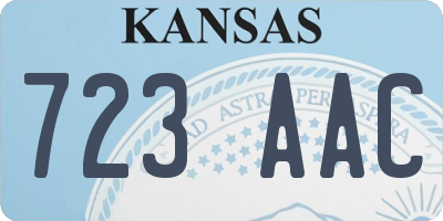 KS license plate 723AAC