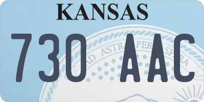 KS license plate 730AAC