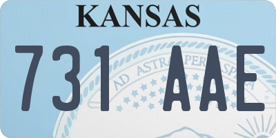 KS license plate 731AAE