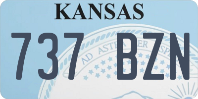 KS license plate 737BZN