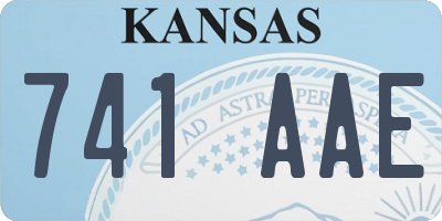 KS license plate 741AAE