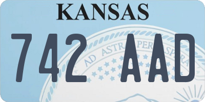 KS license plate 742AAD