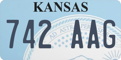 KS license plate 742AAG