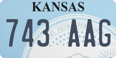 KS license plate 743AAG