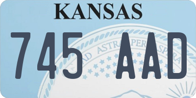KS license plate 745AAD
