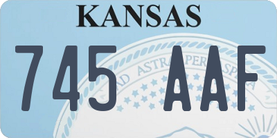 KS license plate 745AAF
