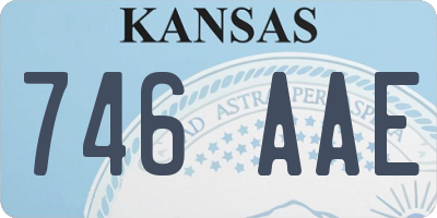 KS license plate 746AAE