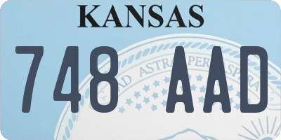 KS license plate 748AAD