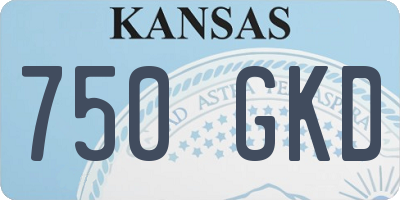 KS license plate 750GKD