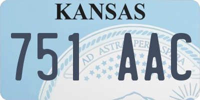 KS license plate 751AAC
