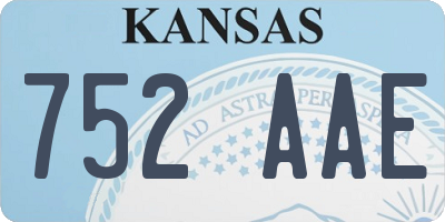 KS license plate 752AAE