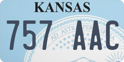 KS license plate 757AAC