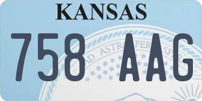 KS license plate 758AAG