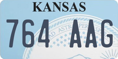 KS license plate 764AAG