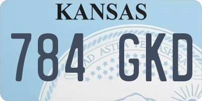 KS license plate 784GKD