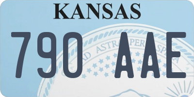 KS license plate 790AAE