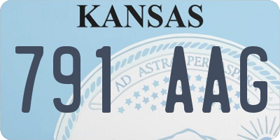 KS license plate 791AAG