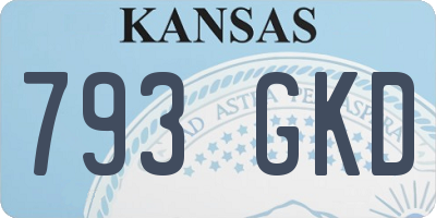 KS license plate 793GKD