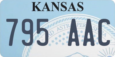 KS license plate 795AAC