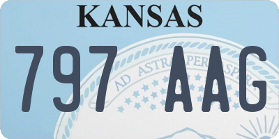 KS license plate 797AAG