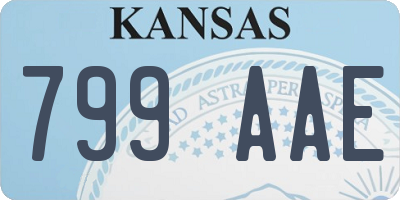 KS license plate 799AAE