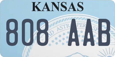 KS license plate 808AAB