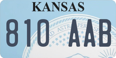 KS license plate 810AAB