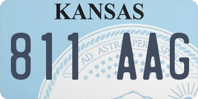 KS license plate 811AAG
