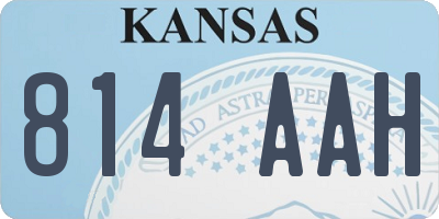 KS license plate 814AAH