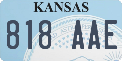 KS license plate 818AAE