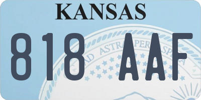 KS license plate 818AAF