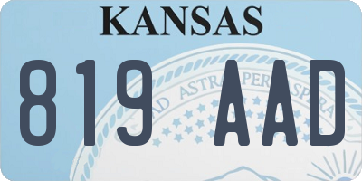 KS license plate 819AAD