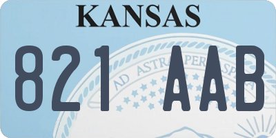 KS license plate 821AAB