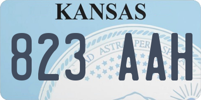 KS license plate 823AAH