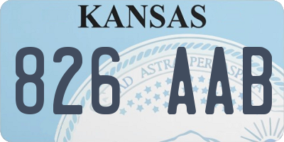 KS license plate 826AAB