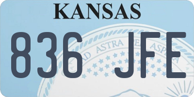KS license plate 836JFE