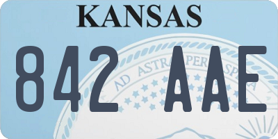 KS license plate 842AAE