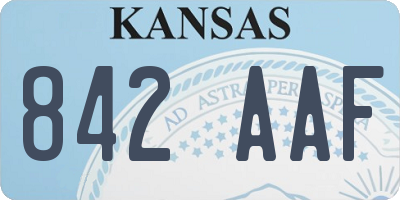 KS license plate 842AAF