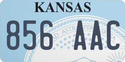 KS license plate 856AAC