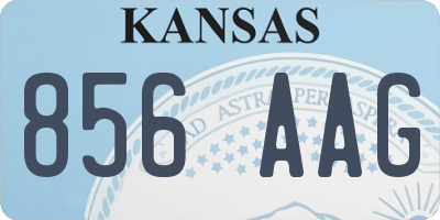 KS license plate 856AAG