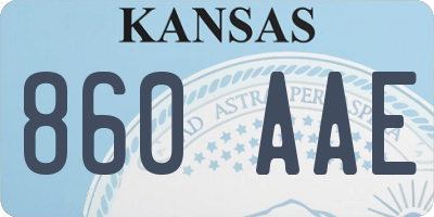 KS license plate 860AAE