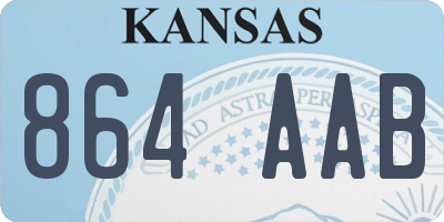 KS license plate 864AAB