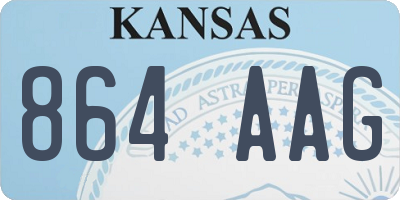 KS license plate 864AAG
