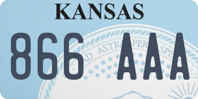 KS license plate 866AAA