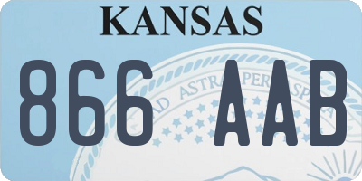 KS license plate 866AAB