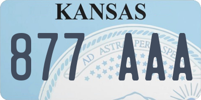 KS license plate 877AAA
