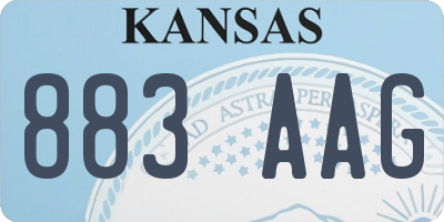 KS license plate 883AAG